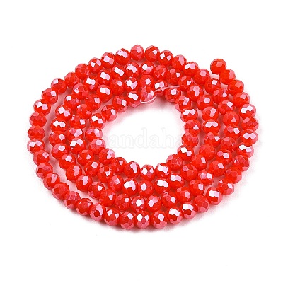 Стеклянные бусины с гальваническим покрытием  EGLA-A044-P4mm-A03-1