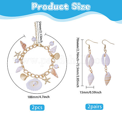 Браслеты из алюминиевых цепочек и серьги из нержавеющей стали 304 SJEW-CA00001-1