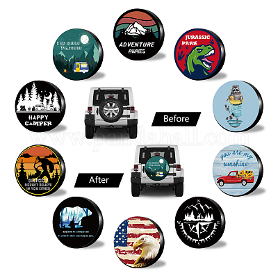 Shop CREATCABIN I Go Where I'm Towed Tire Cover Protectors Funny Black Tire  Covers Weatherproof Oxford Fabric for Trailer Truck Travel Trailer Rv SUV  Universal Fit 15inch for Jewelry Making - PandaHall