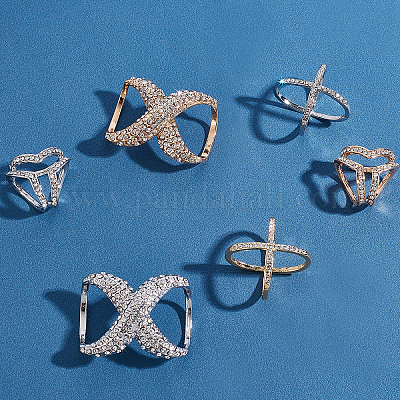 Fashion Letters H Elegant Cross X Shape Scarf Buckle Ring Clips