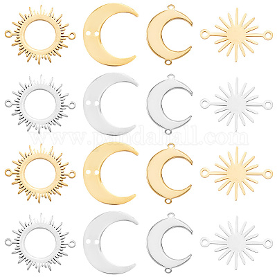 32 шт. 8 стиля полых соединительных подвесок из нержавеющей стали STAS-SC0010-10-1