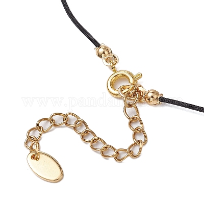 Ожерелья с подвеской в виде тыквы из натурального селенита NJEW-JN05246-03-1