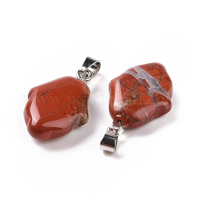 Природные красной яшмы подвески G-B041-03P-07-1