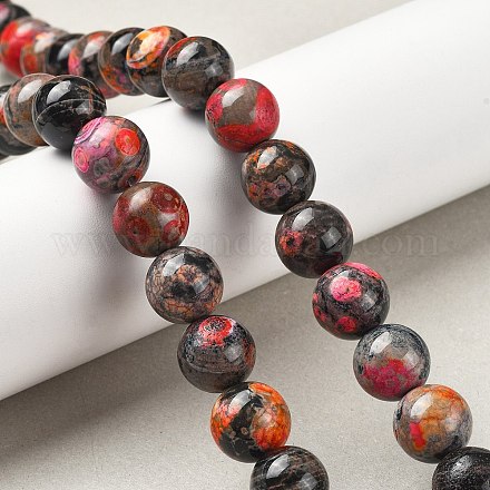 Природные многоцветные агат бисер пряди G-A261-B06-14mm-1