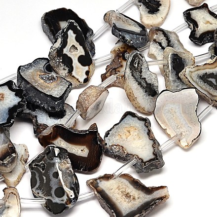 Pepitas de hebras de perlas naturales ágata G-M268-02B-1