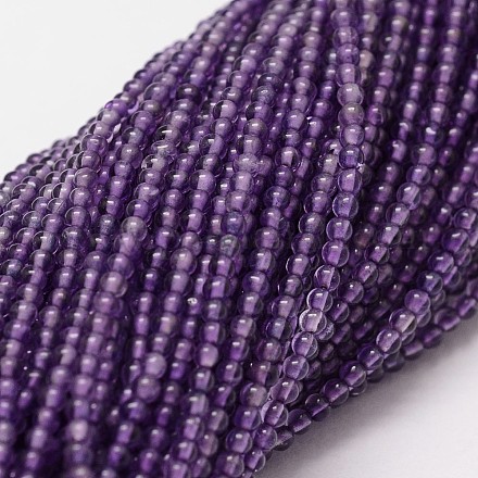 Natural Amethyst Beads Strands X-G-N0215-03-2mm-1