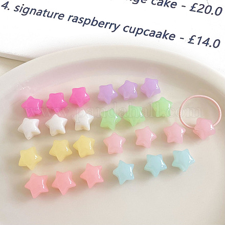 Непрозрачные акриловые бусины OACR-H038-18-1