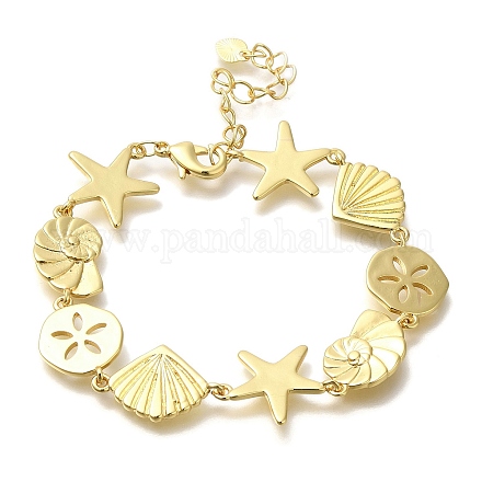 Браслеты из латуни с покрытием стойки BJEW-P336-10G-1