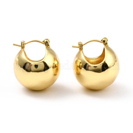 Brass Hoop Earrings EJEW-D273-01G-1