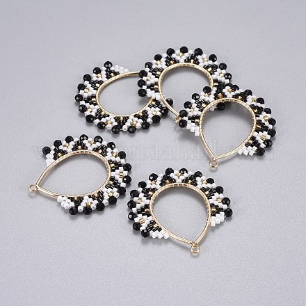 Handmade Japanese Seed Beads Pendants SEED-P003-19E-1