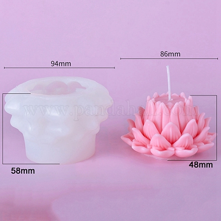 Moules à bougies en silicone lotus 3d bricolage PW-WG61918-02-1