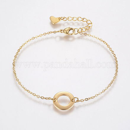 304 Stainless Steel Cable Chain Bracelets BJEW-I243-10G-1