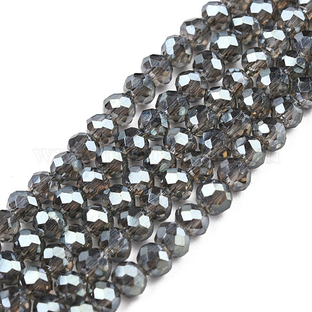 Chapelets de perles en verre transparent électrolytique EGLA-J025-F17-01-1