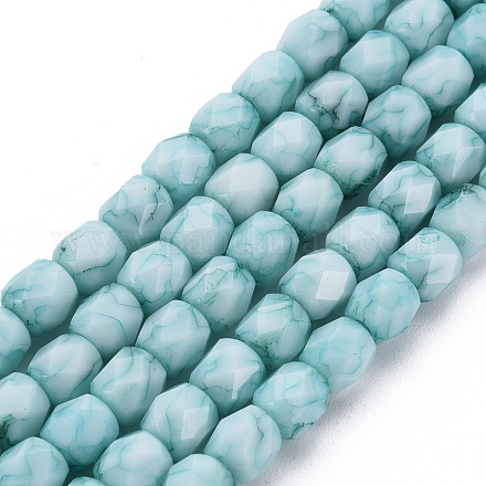 Cuisson opaque de perles de verre peintes EGLA-N006-008-A06-1