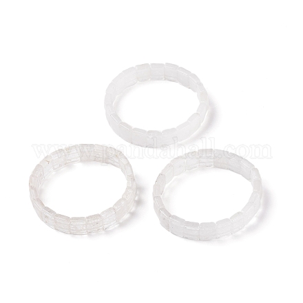 Natural Quartz Crystal Stretch Bracelets BJEW-F406-B23-1