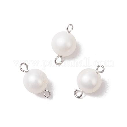 Шармы-соединители из натурального культивированного пресноводного жемчуга PALLOY-JF04192-01-1