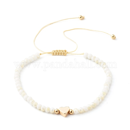Bracelets de perles de nylon tressés réglables BJEW-JB06450-02-1