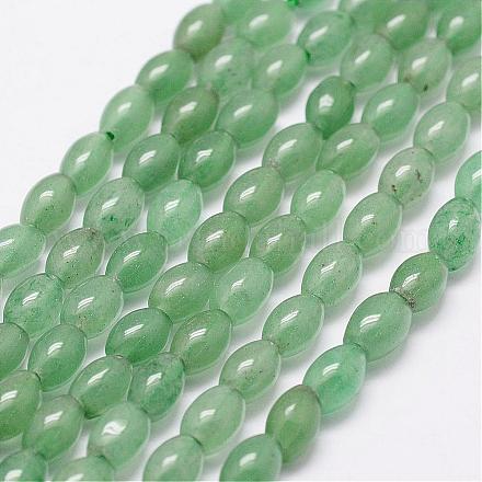 Chapelets de perles en aventurine vert naturel G-N0175-01A-4x6mm-1