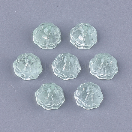 Perles de verre peintes par pulvérisation transparent GLAA-S183-10D-1