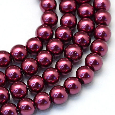Baking Painted Glass Pearl Bead Strands HY-Q003-3mm-72-1