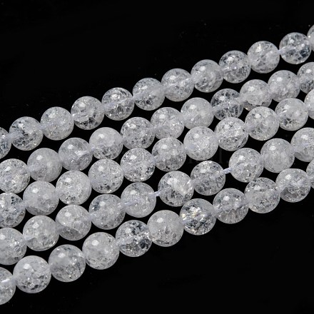 Chapelets de perles en quartz naturel craquelé X-G-D840-01-8mm-1