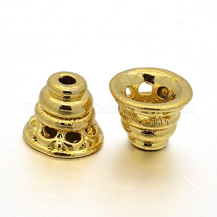 Apetalous Brass Bead Cone X-KK-N0059-28G-1