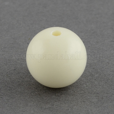 Abalorios de la bola de acrílico bubblegum grueso sólidos SACR-R835-20mm-10-1