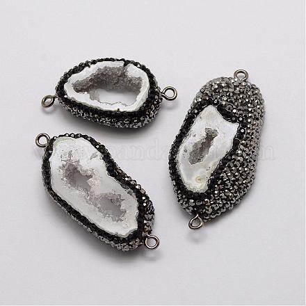 Natural Druzy Agate Links G-F355-11-1