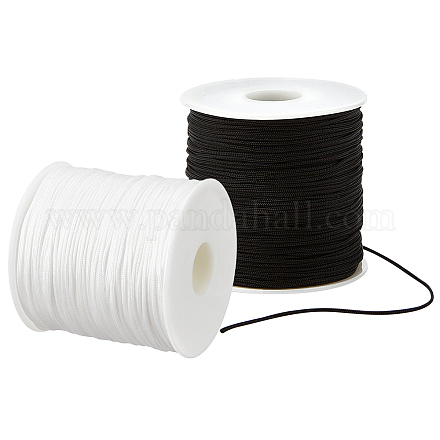 PandaHall Elite 2 Rolls 2 Colors Nylon Thread NWIR-PH0002-10-1