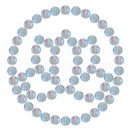 Kit per la creazione di braccialetti elasticizzati perline di pietra di luna sintetica fai da te sunnyclue DIY-SC0012-84F-1