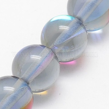 Synthetical Moonstone Beads Strands G-G585-8mm-01-1
