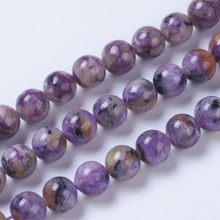 Chapelets de perles de charoite naturel G-F568-236-1