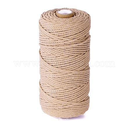 Круглый хлопковый плетеный шнур длиной 100 м. PW-WG54274-33-1