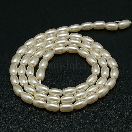 Brins de perles de baril de perles de verre écologiques X-HY-O001-A-03-1