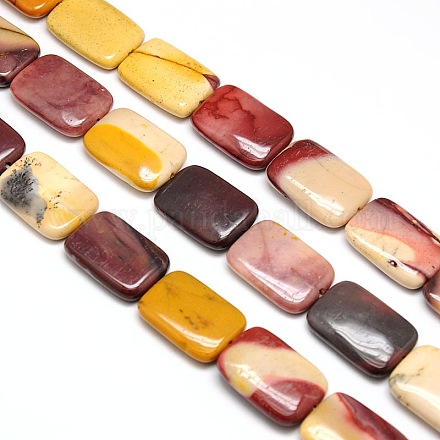Rectangle Natural Mookaite Beads Strands G-L250-04-1