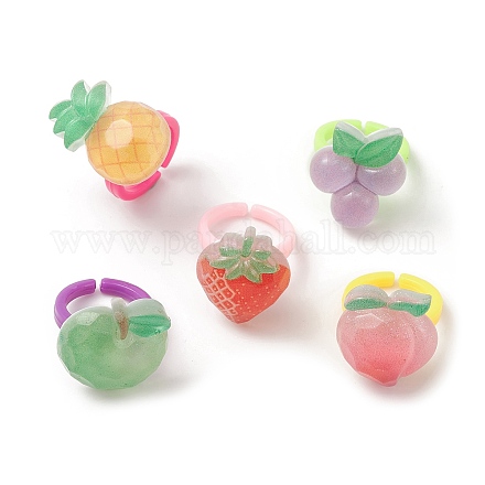3d открытые манжеты из фруктовой смолы для детей RJEW-JR00576-1