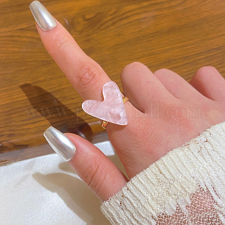 Женские кольца из латуни с акриловыми вставками FS-WG6A11D-02-1