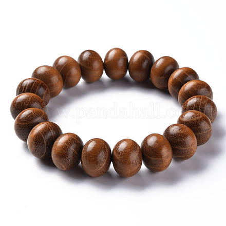 Gelbe Sandelholz-Mala-Perlen-Armbänder BJEW-N010-003-1