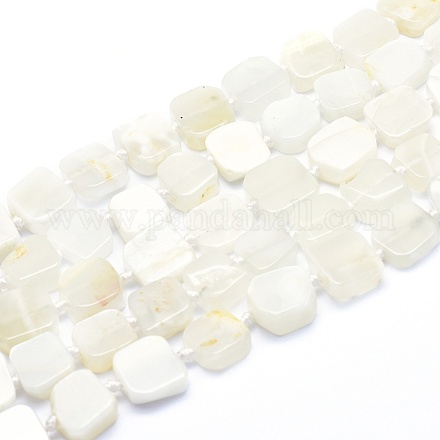 Natürlichen weißen Mondstein Perlen Stränge G-G764-03-1