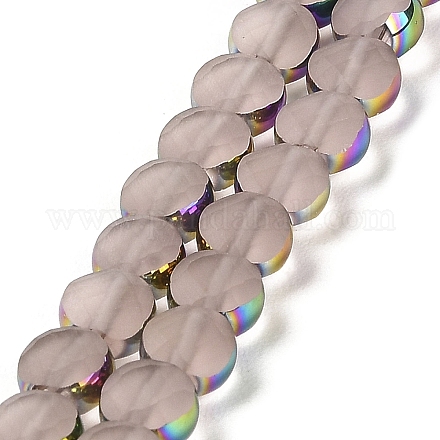 Galvanoplastie des brins de perles de verre dépoli EGLA-Z001-01B-1