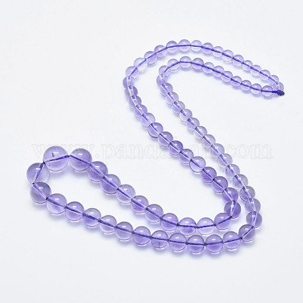Natural Amethyst Graduated Beaded Necklaces NJEW-K098-03A-1