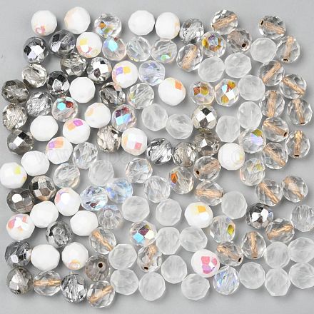 Perles de verre tchèques polies au feu LAMP-O017-151-W1M8-1