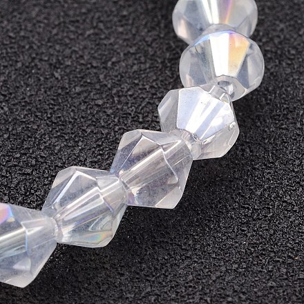 Glass Beads Strands GB6mm01Y-AB-1