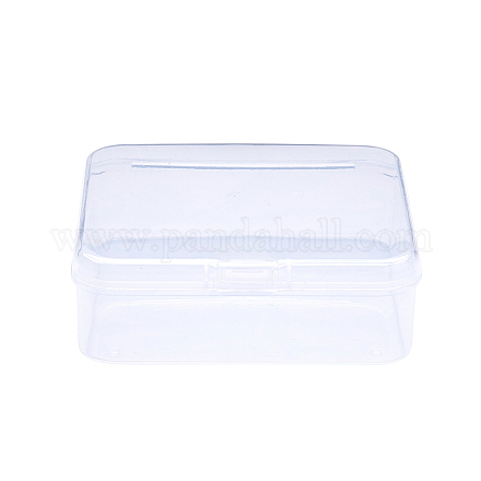 正方形プラスチックビーズ貯蔵容器  透明  8.2x8.2x2.7cm X1-CON-P003-XL-1