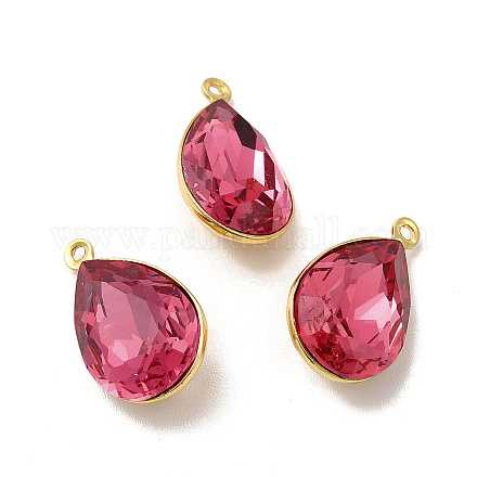 Стеклянные подвески из латуни с покрытием стойки KK-A177-22G-05-1