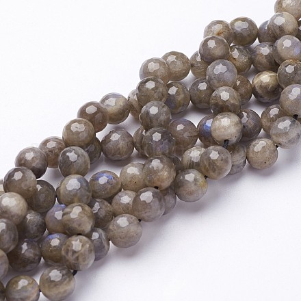 Natural Labradorite Beads Strands G-D136-6mm-11-1