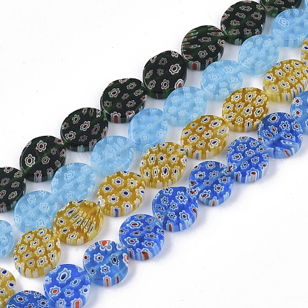 Chapelets de perles en verre de millefiori manuelles LK-T001-07-1