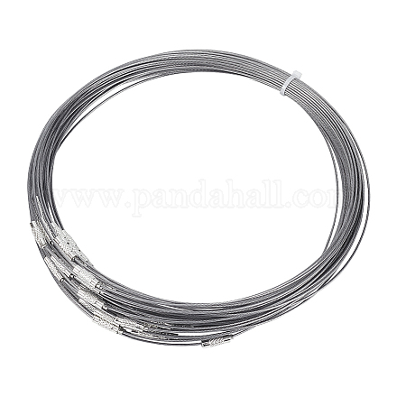 Unicraftale 50pcs 201 cordón de collar de alambre de acero inoxidable TWIR-UN0001-09-1