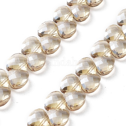 Electroplate Triangle Glass Beads Strands EGLA-A036-11A-PL02-1