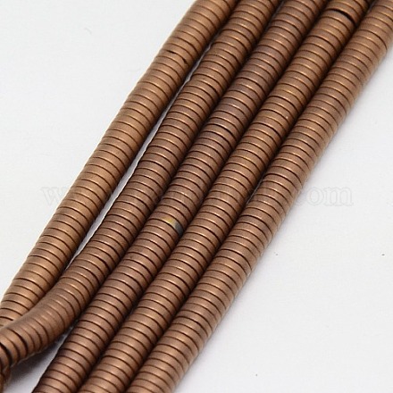 Electroplate Non-magnetic Synthetic Hematite Beads Strands G-J164B-4mm-01-1